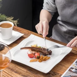 MALACASA, Serie Mario, 28-teilig Kombiservice Aus Porzellan Geschirrset Mit Je 6 Schalen, 6 Dessertteller, 6 Suppenteller, 6 Speiseteller, 2 Rechteckige Platten Und 2 Salz- Und Pfefferdosen -Küche Zu Hause 0fbc7cfa1668e9109c19018146b4b68a