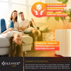 KESSER® Ölradiator 2500W Elektrische Heizung Heizkörper Elektroheizung Energiesparend Mit Display WiFi App & Fernbedienung Touchscreen - Mobil Öl Radiator 24h Timer, Thermostat & Überhitzungsschutz, Farbe:Weiß -Küche Zu Hause 11ca8669447b59481776e60902a038b1