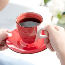 Kaffeeservice Steinzeug, Vancasso BONITA 12 Teiliges Kaffeeset, Cappuccino Tassenset Für 6 Personen, Tassen Und Untertassen -Küche Zu Hause 1a6b02dd09e3f0bdf7e99e38de105910