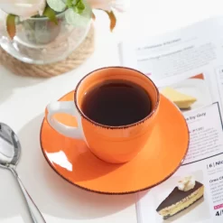 Kaffeeservice Steinzeug, Vancasso BONITA 12 Teiliges Kaffeeset, Cappuccino Tassenset Für 6 Personen, Tassen Und Untertassen -Küche Zu Hause 209f913751c3237acf4a516d2f794b11