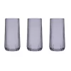 Pasabahce Nova Dunkle Longdrink Gläser 3er Set 360ml Grau Schwarz 420695
