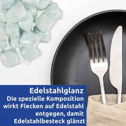 RESCH CLEANIX Spülmaschinentabs Ohne Plastik - All In One | 500 Stück (9 Kg) | Phosphatfrei Tabs | Geschirrspültabs Wasserlösliche Folie | Spültabs Spülmaschine -Küche Zu Hause 2525caac7ad341a6fed1a886b83fe686
