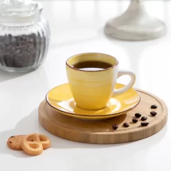 Kaffeeservice Steinzeug, Vancasso BONITA 12 Teiliges Kaffeeset, Cappuccino Tassenset Für 6 Personen, Tassen Und Untertassen -Küche Zu Hause 347b48b53a851b888334949a14d759c4