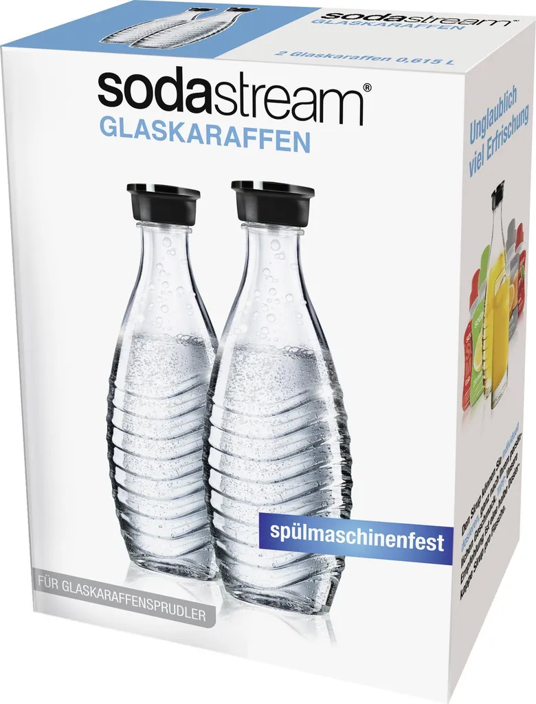 SodaStream Glaskaraffen 0,6 Liter Im 2er-Pack, 764997 5 SodaStream Glaskaraffen 0,6 Liter Im 2er-Pack, 764997 – Bild 5