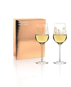 Ritzenhoff Wein-Ensemble Weißweinglas-Set Burkhard Neie, Dionysos & Ariadne / Zeus & Leto, Kristallglas, 364 Ml, 3410001 -Küche Zu Hause 444308ff2a4088912d1044e33a12c052