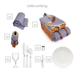 Sänger SÄNGER Picknickkorb Borkum Mit Integriertem Tisch & Kühltasche 25 Teilig Für 4 Personen -Küche Zu Hause 4e3e70c8df7dd1f6c6046fb1cd91f1d7