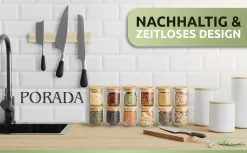 PORADA 12 Stapelbare Gewürzgläser Set 150ml Glasbehälter Mit Deckel Aufbewahrung Küche Gewürzdosen Vorratsdosen Glas Mit Deckel Aufbewahrungsgläser Küchenorganisation Aufbewahrung… -Küche Zu Hause 532e93edac2efb6022a203daf2e73f0e