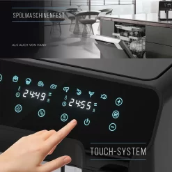 BALTER Heißluftfritteuse Mit Doppelkammer HL-850D, 9L (5,5L + 3,5L), 2 Speisen Gleichzeitig, 9 Programme , Friteuse Ohne Öl, Dual Zone, Airfryer, Heis -Küche Zu Hause 545ddc84fb65e5f22fe8a88fe837ab25