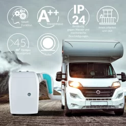 Blaupunkt Klimagerät ARRIFANA 1414L, Mobile Klimaanlage Für Zuhause, Büro Oder Wohnwagen, Wohnmobil [Energieklasse A/A+]. 14000 BTU (4 KW) -Küche Zu Hause 6c01a351b86a3a92b9f4378a2dd4a7d6