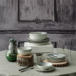 Hermia Concept, Erika,(24 Stücke), Abendessen , Mehrfarbig, 100% Porzellan -Küche Zu Hause 72dfe1300c1422eb98c1f25bef9bed5c