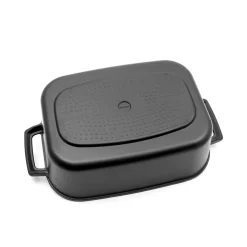 Karcher Induktions-Bräter Java Mit Deckel 8,5 L I Aluguss-Bräter Mit ILAG Antihaftbeschichtung Für Alle Herdarten Induktion + Elektro + Gas Etc. I Inkl. Deckel Mit Aromaknopf & Rosteinsatz -Küche Zu Hause 76ff0bc2062a2597c947d42b439741c1