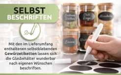 PORADA 12 Stapelbare Gewürzgläser Set 150ml Glasbehälter Mit Deckel Aufbewahrung Küche Gewürzdosen Vorratsdosen Glas Mit Deckel Aufbewahrungsgläser Küchenorganisation Aufbewahrung… -Küche Zu Hause 7842511bf94883786130b5a0c21f71b3