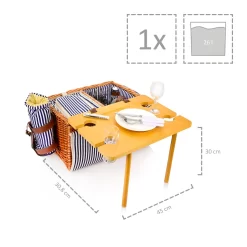 Sänger SÄNGER Picknickkorb Borkum Mit Integriertem Tisch & Kühltasche 25 Teilig Für 4 Personen -Küche Zu Hause 81631da3fec311cf0b04d84d7264d51a