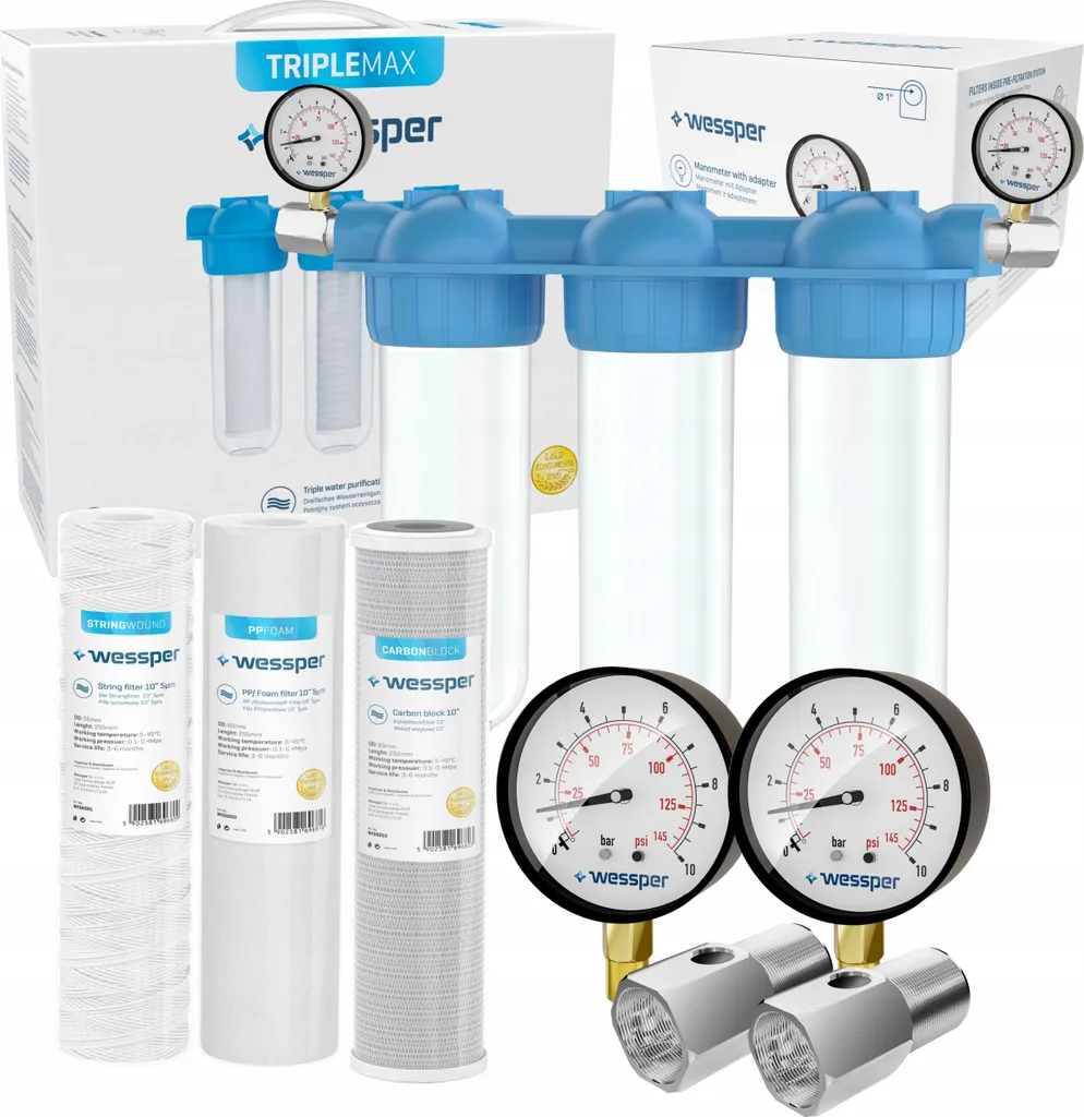 3-Stufen-Wasserfilter Für Das Ganze Haus 1'' 2 3-Stufen-Wasserfilter Für Das Ganze Haus 1'' – Bild 2