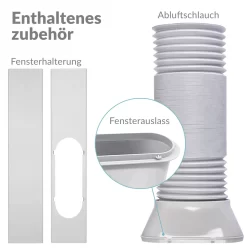 Blaupunkt Klimagerät ARRIFANA 1414L, Mobile Klimaanlage Für Zuhause, Büro Oder Wohnwagen, Wohnmobil [Energieklasse A/A+]. 14000 BTU (4 KW) -Küche Zu Hause 8582fe18bc697023d052a3486b44806f