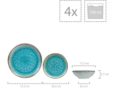 Sänger SÄNGER Steingut Geschirrset Capri, Tafelservice 12 Teilig Für 4 Personen -Küche Zu Hause 8f661bd9f410a81ad246a510938ae119