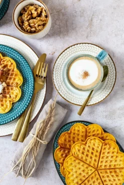 Mäser 931944 Tafelservice Prospero Für 4 Personen, Porzellan, Blau (1 Set, 8-teilig) -Küche Zu Hause 9036ef86d8f28fa6cd878ed0da5a0836