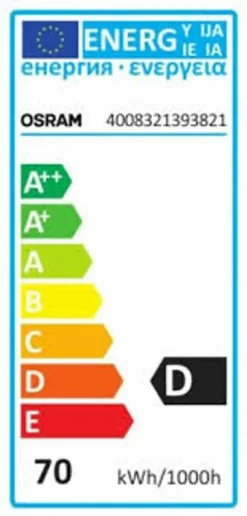 Osram Halolux Ceram 75W Matt 2000h 64474IM 230V E27 EEK: D