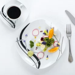 VEWEET, Serie 'Fiona', 100-teilig Porzellan Tafelservice Set, Kombiservice Mit Dessertteller, Speiseteller, Suppenteller, Müslischalen, Kaffeebecher, Kaffeetassen Set, Eierbecher, Milch- Und Zuckerset -Küche Zu Hause ac11c6ef6354dd76ab05e0ecc400ae8f