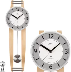 Atlanta 5106/30 Wanduhr Funk Funkwanduhr Mit Pendel Erle-farben Pendeluhr