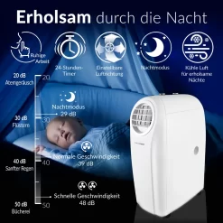 Blaupunkt Klimagerät ARRIFANA 1414L, Mobile Klimaanlage Für Zuhause, Büro Oder Wohnwagen, Wohnmobil [Energieklasse A/A+]. 14000 BTU (4 KW) -Küche Zu Hause bcba3551d6edfc2e76e158fe2245a8cd