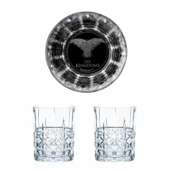 Nachtmann Game Of Thrones Whiskygläser Set The Six Kingdoms, Dreiäugiger Rabe, Graviertes Whiskyglas, GoT, 2 Stück, Kristallglas, 345 Ml