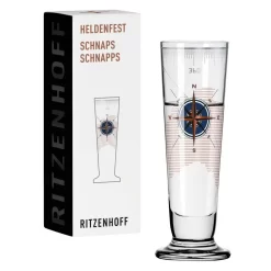 Ritzenhoff Heldenfest 05 Schnapsglas, Pinnchen KOMPASS By Iris Interthal 2018