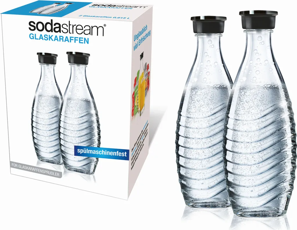SodaStream Glaskaraffen 0,6 Liter Im 2er-Pack, 764997 1 SodaStream Glaskaraffen 0,6 Liter Im 2er-Pack, 764997