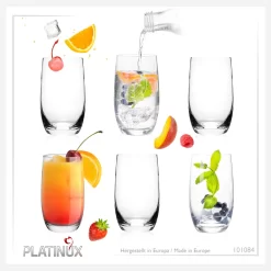 Elegante Trinkgläser 360ml (max. 440ml) Set 6 Teilig Wassergläser Saftgläser -Küche Zu Hause d085aa4dbfcdfe3923303f12b0251e3b