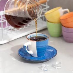 Kaffeeservice Steinzeug, Vancasso BONITA 12 Teiliges Kaffeeset, Cappuccino Tassenset Für 6 Personen, Tassen Und Untertassen -Küche Zu Hause d471144b8266846e8adbc8cb3dcfb7fd