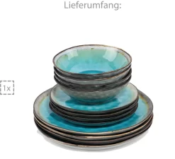 Sänger SÄNGER Steingut Geschirrset Capri, Tafelservice 12 Teilig Für 4 Personen -Küche Zu Hause d60a775dbef7aa2dc55fb473b994f083