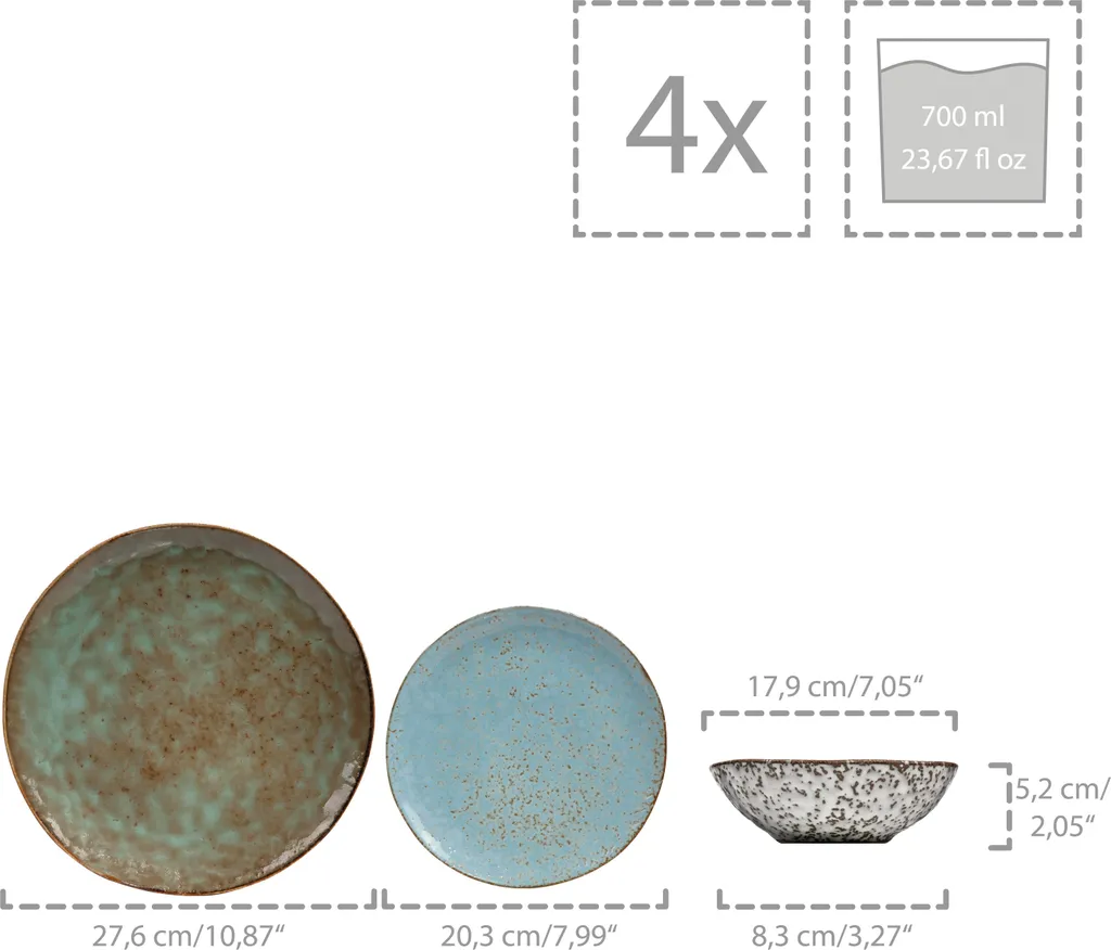 Sänger SÄNGER Kombiservice Athen 12 Teilig Für 4 Personen 3 Sänger SÄNGER Kombiservice Athen 12 Teilig Für 4 Personen – Bild 3